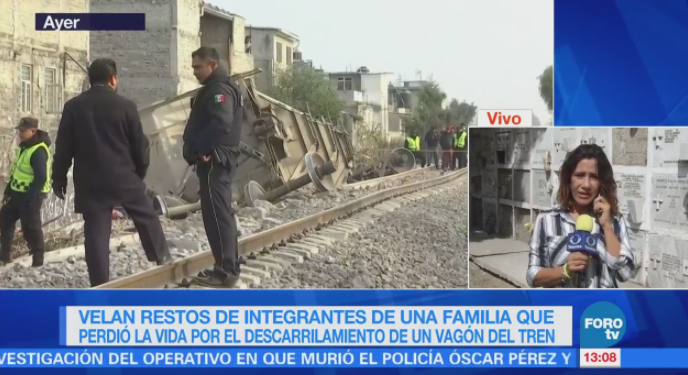 Velan a familia fallecida por descarrilamiento de tren en Ecatepec
