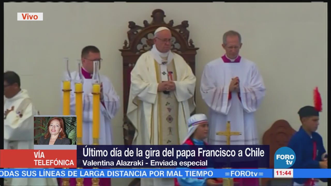 Último día de visita del papa Francisco a Chile
