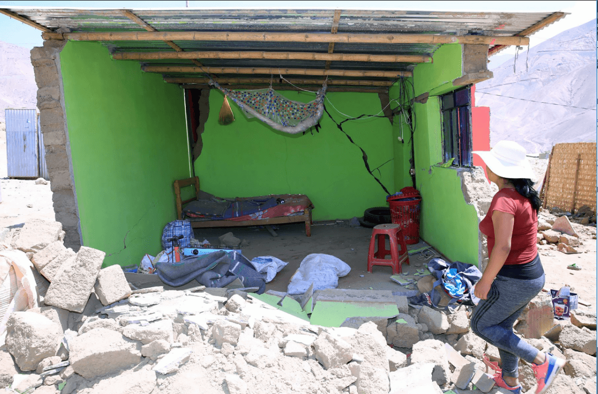 Vivienda afectada por terremoto en Perú. (EFE)