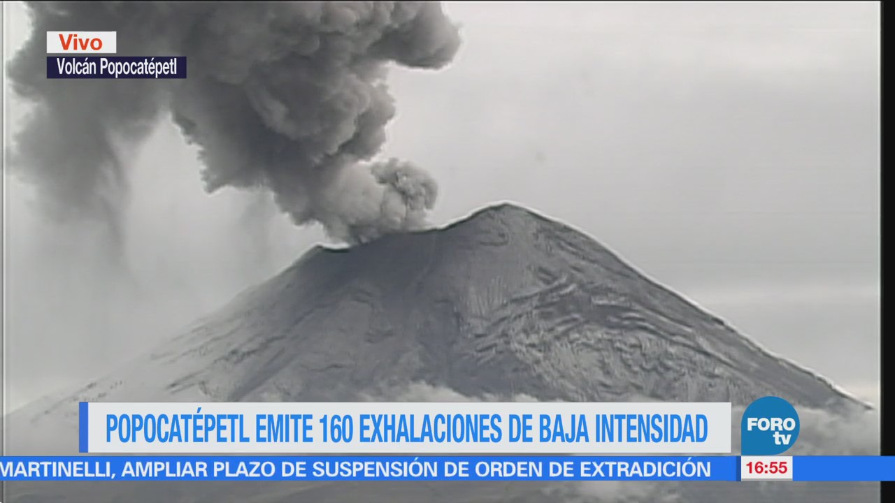 Volcán Popocatépetl registra nueva explosión