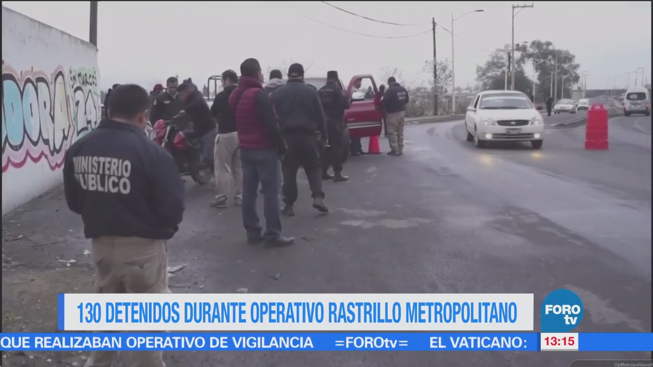 130 Detenidos Durante Operativo Rastrillo Metropolitano