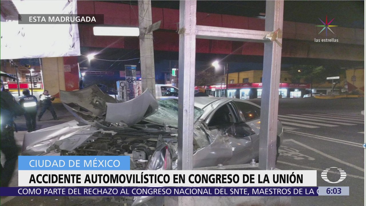 Accidente automovilístico en Congreso de la Unión, CMX