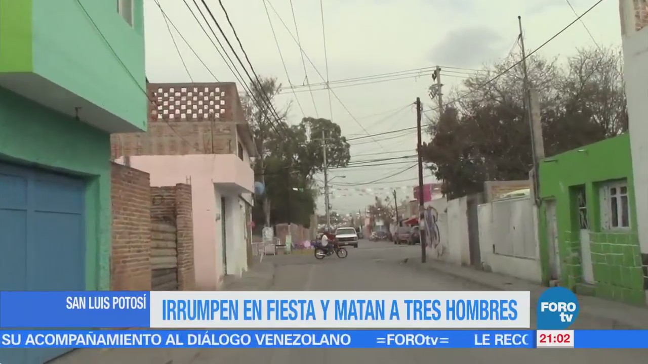 Ataque a fiesta en San Luis Potosí deja tres muertos