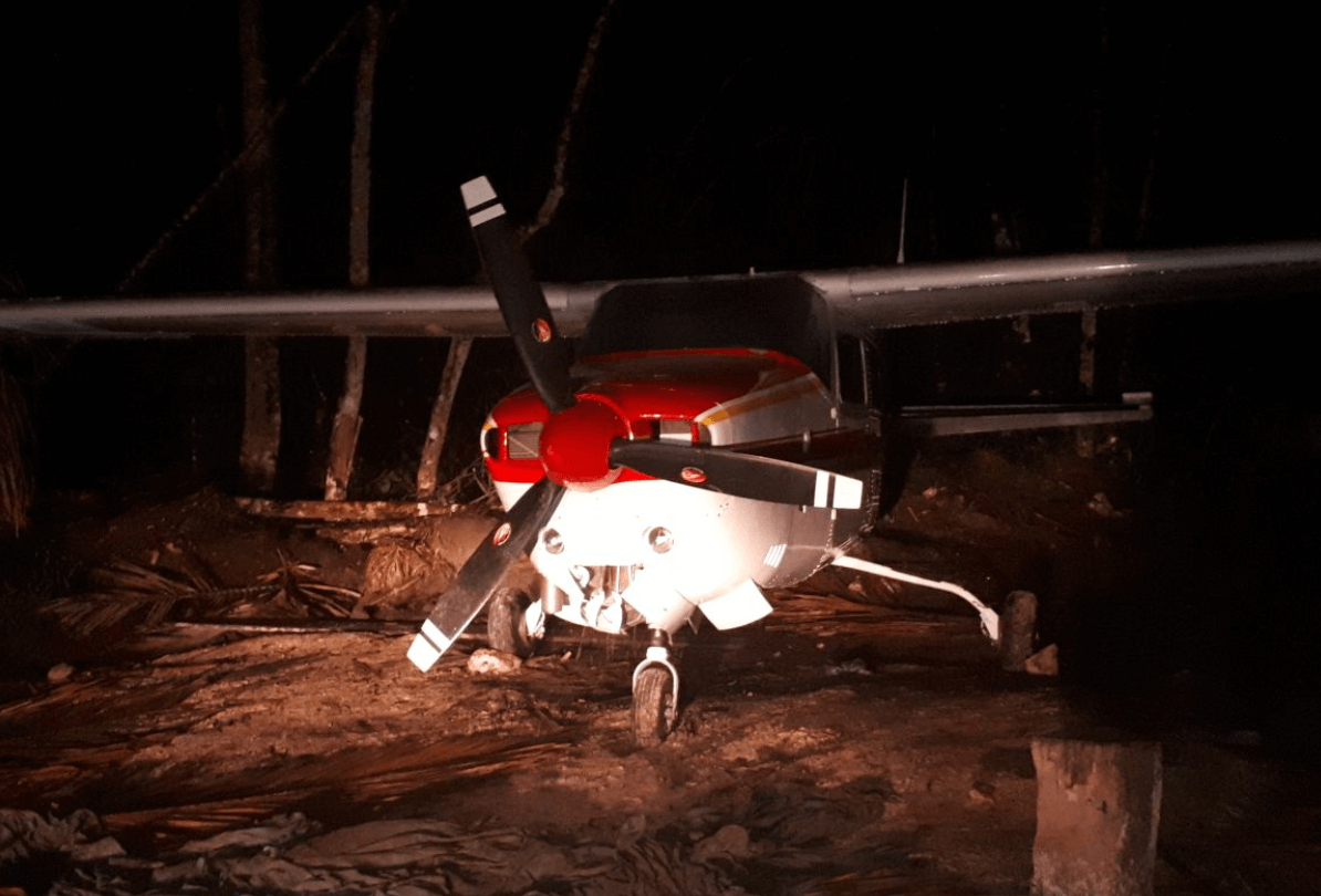 Avioneta decomisada a narcos en Guatemala 