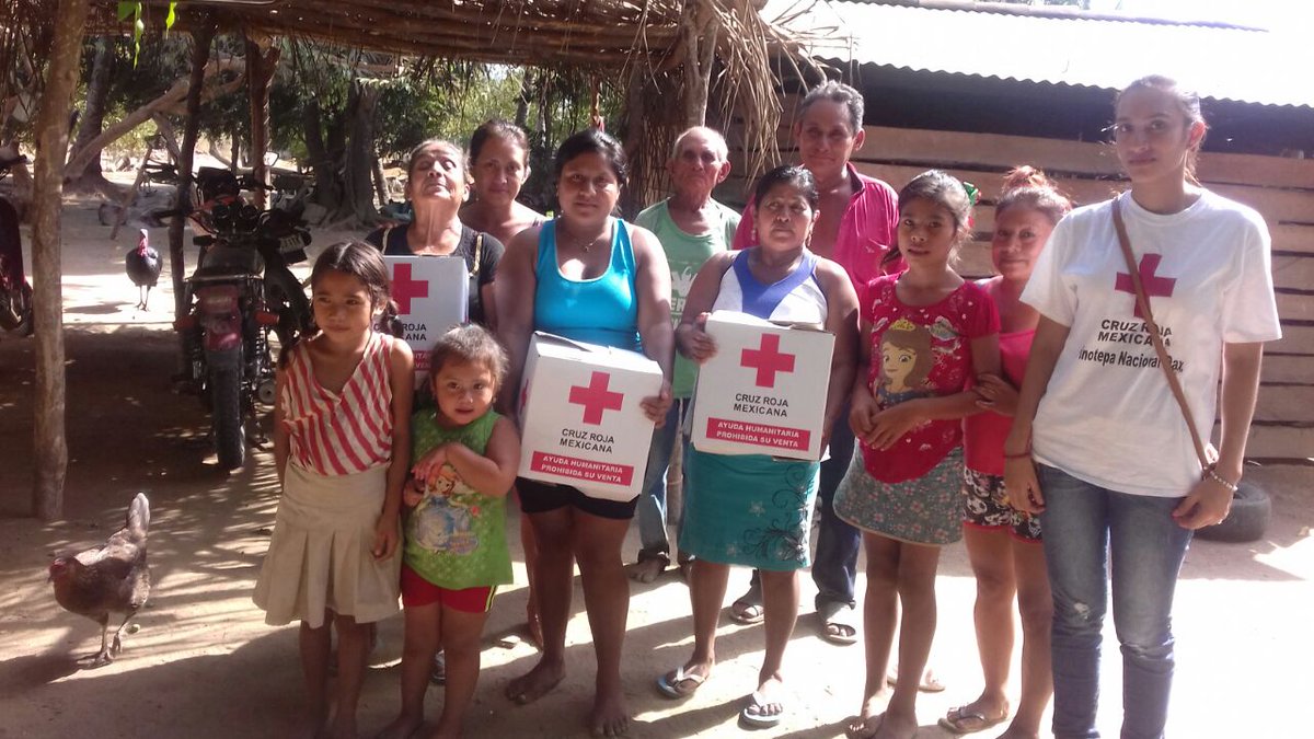cruz roja lleva ayuda humanitaria comunidades afectadas sismo oaxaca