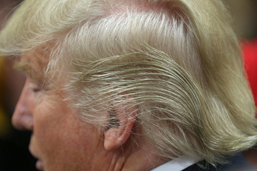 Cuánto pelo cubre cabeza Donald Trump un video lo muestra