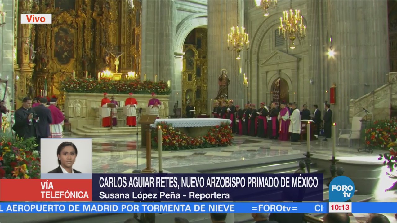 Carlos Aguiar toma posesión como nuevo arzobispo primado de México