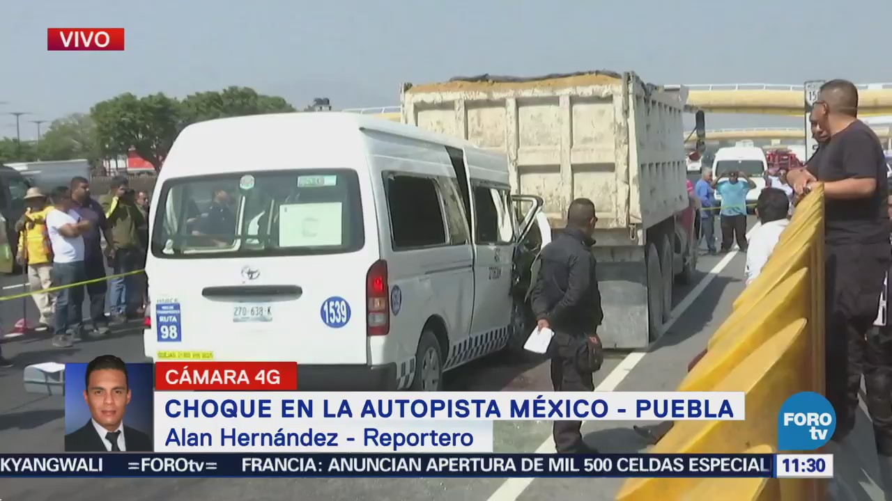 Choque en autopista México-Puebla deja dos muertos