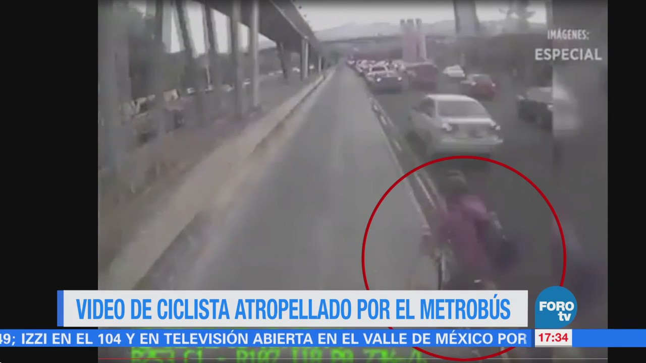 Ciclista es atropellado por Metrobus en Insurgentes