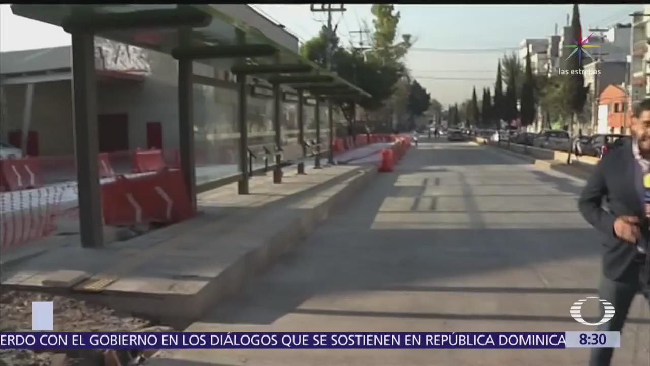 Continúan obras del Metrobús en Calzada de los Misterios
