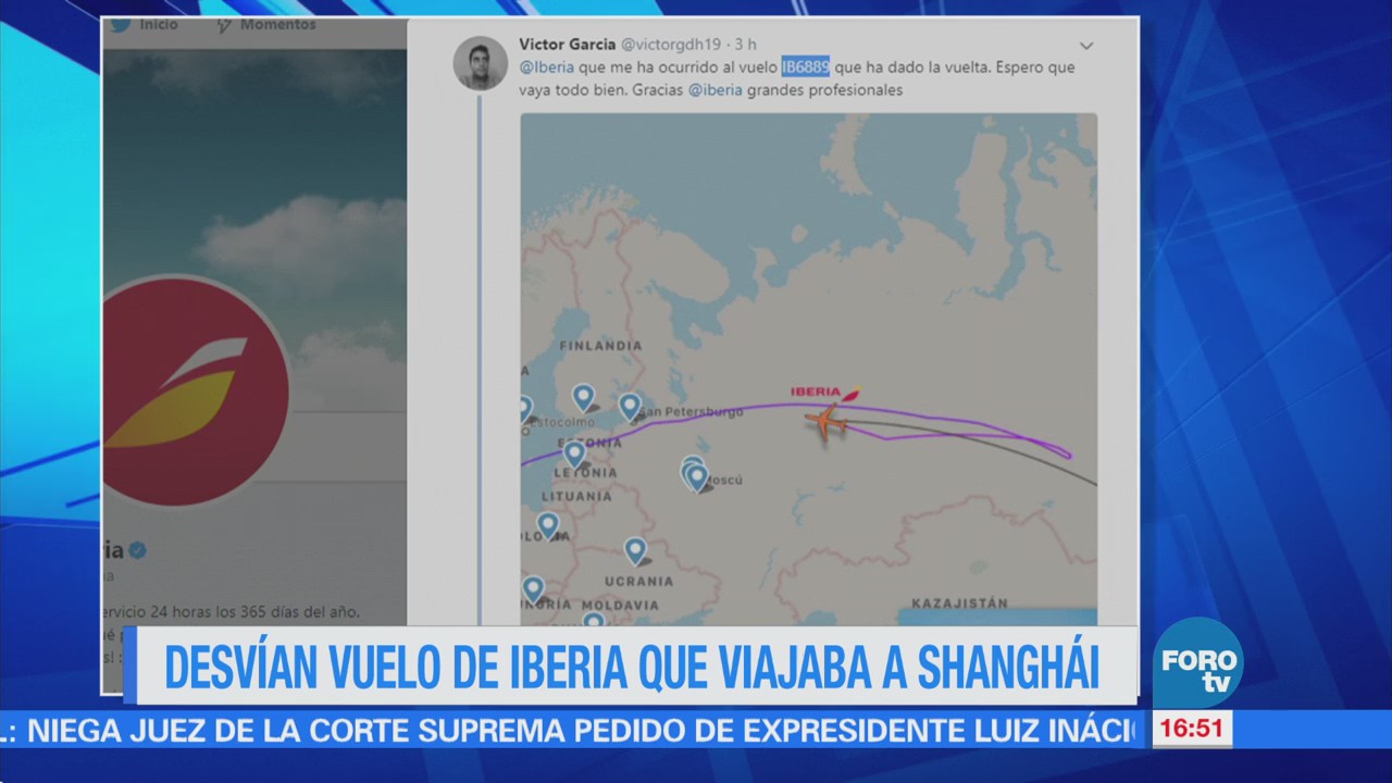 Desvían vuelo de Madrid a Shanghái