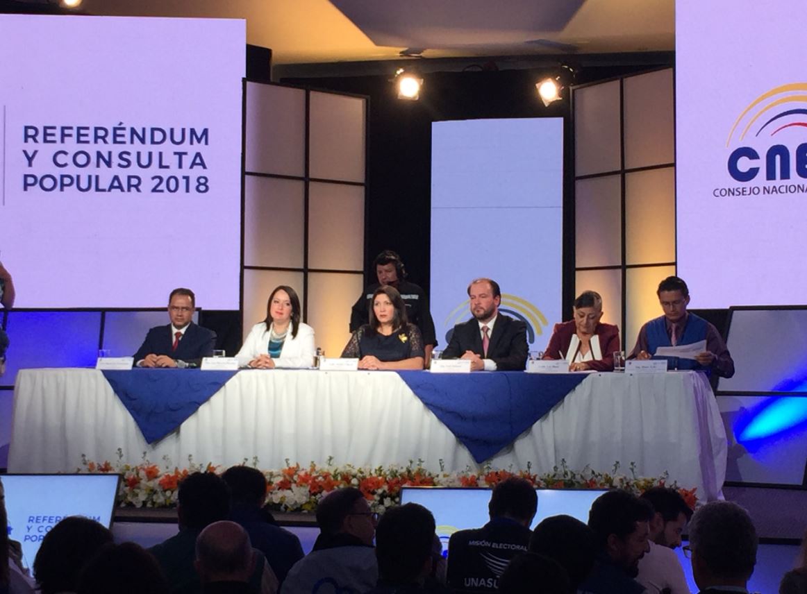 ecuatorianos votan reeleccion presidencial referendum consulta
