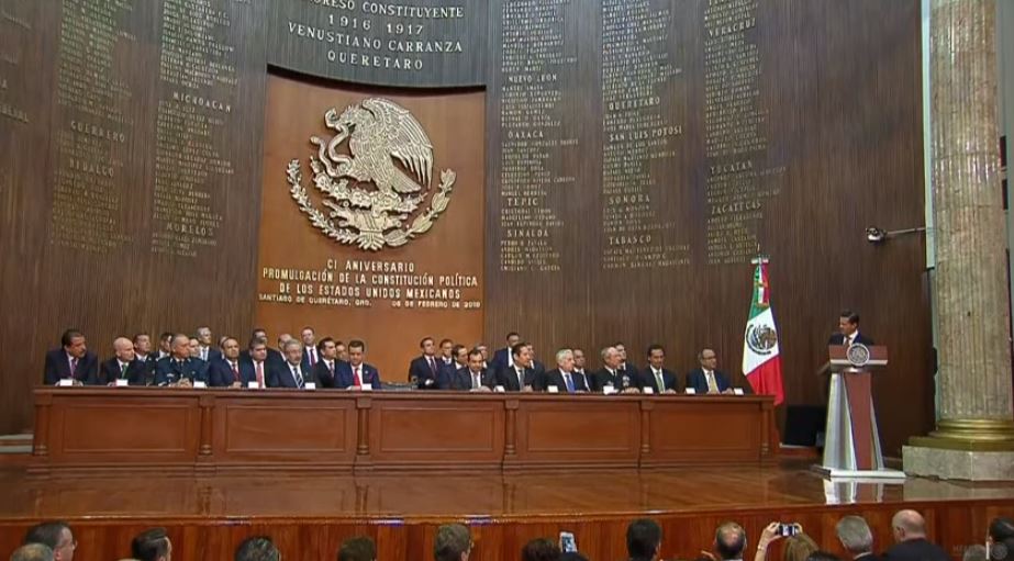 EPN conmemora el 101 Aniversario de la Promulgación de la Constitución