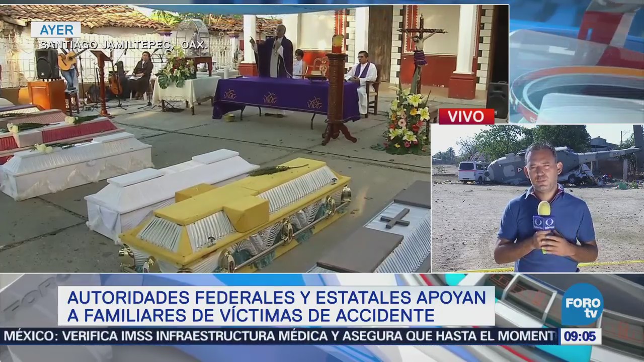 Domingo Continúa Entierro Víctimas Helicóptero Militar Jamiltepec