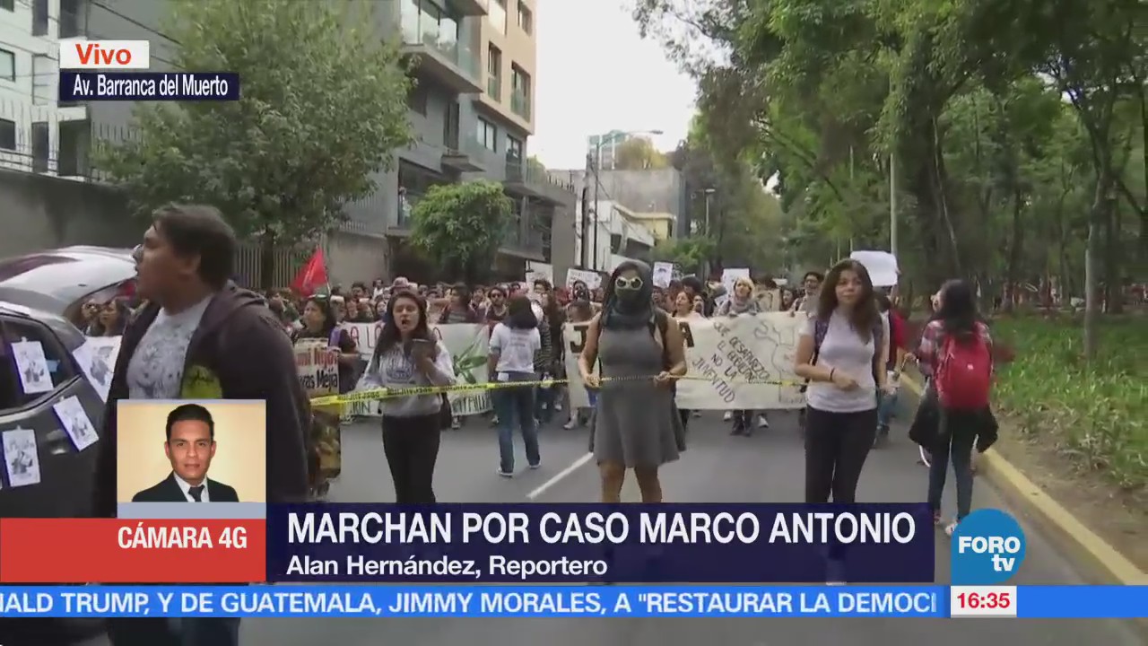 Estudiantes marchan por el caso de Marco Antonio Sánchez
