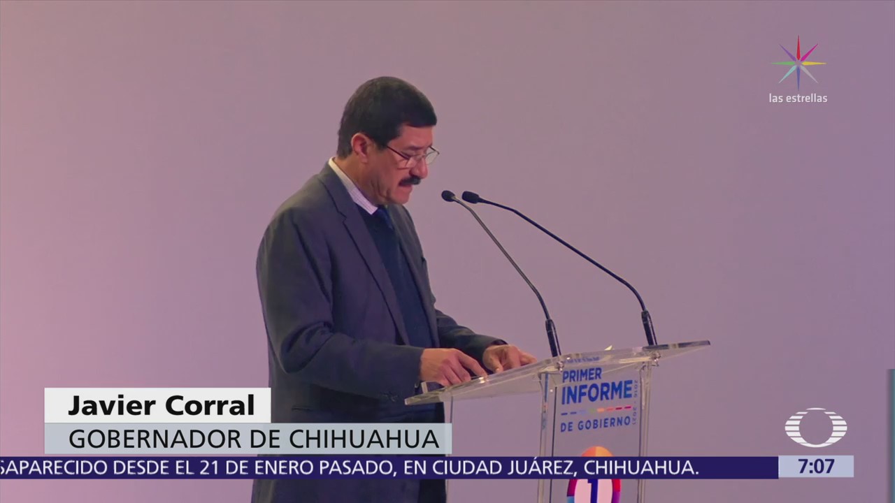 Gobernador de Chihuahua rinde su primer informe