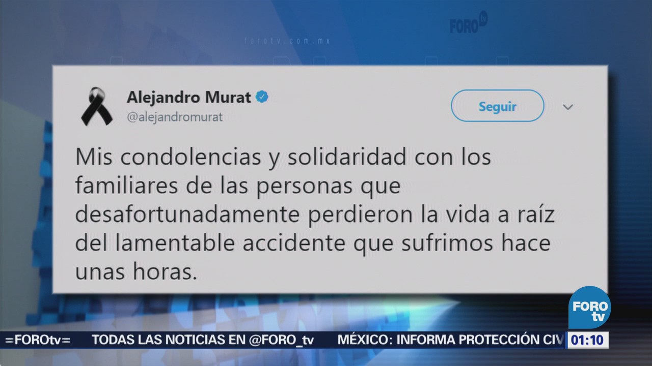 Gobernador Oaxaca Lamenta Pérdidas Humanas Accidente Helicóptero