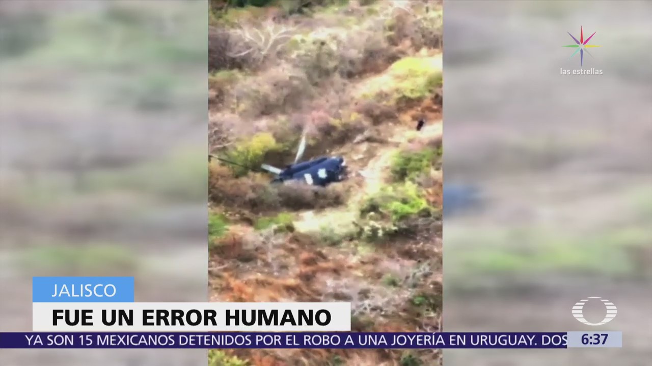 Helicóptero de la PF se desplomó en Tequila, Jalisco, por un error humano