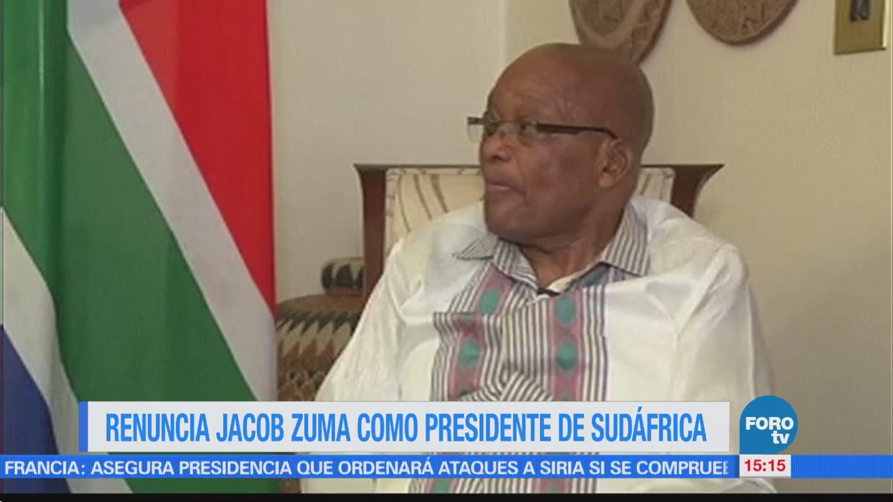 Jacob Zuma renuncia como presidente de Sudáfrica