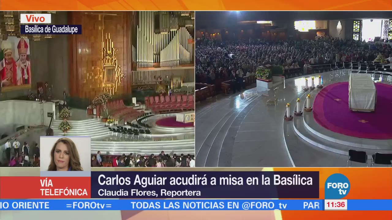 Jerarquía religiosa se reúne en Basílica de Guadalupe para misa de Aguiar