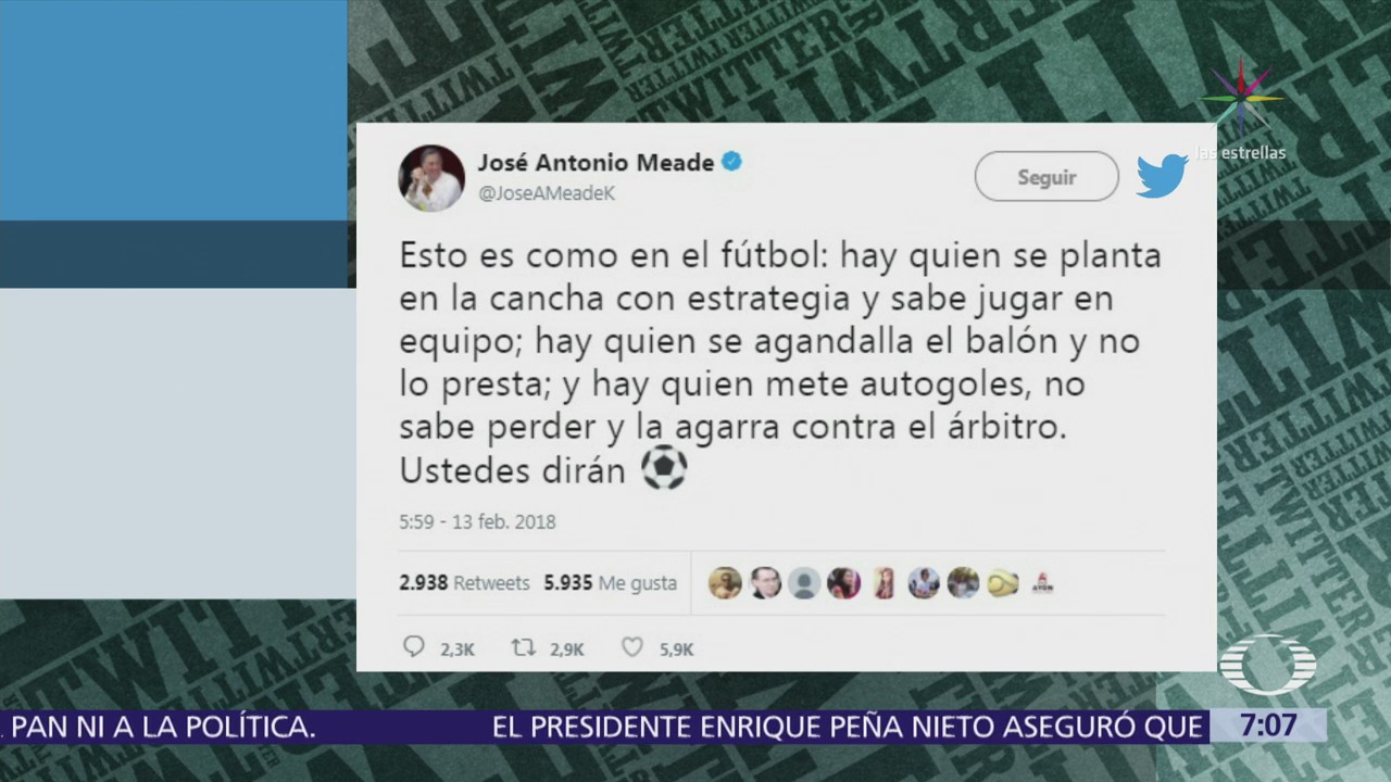 José Antonio Meade compara la contienda electoral con el futbol