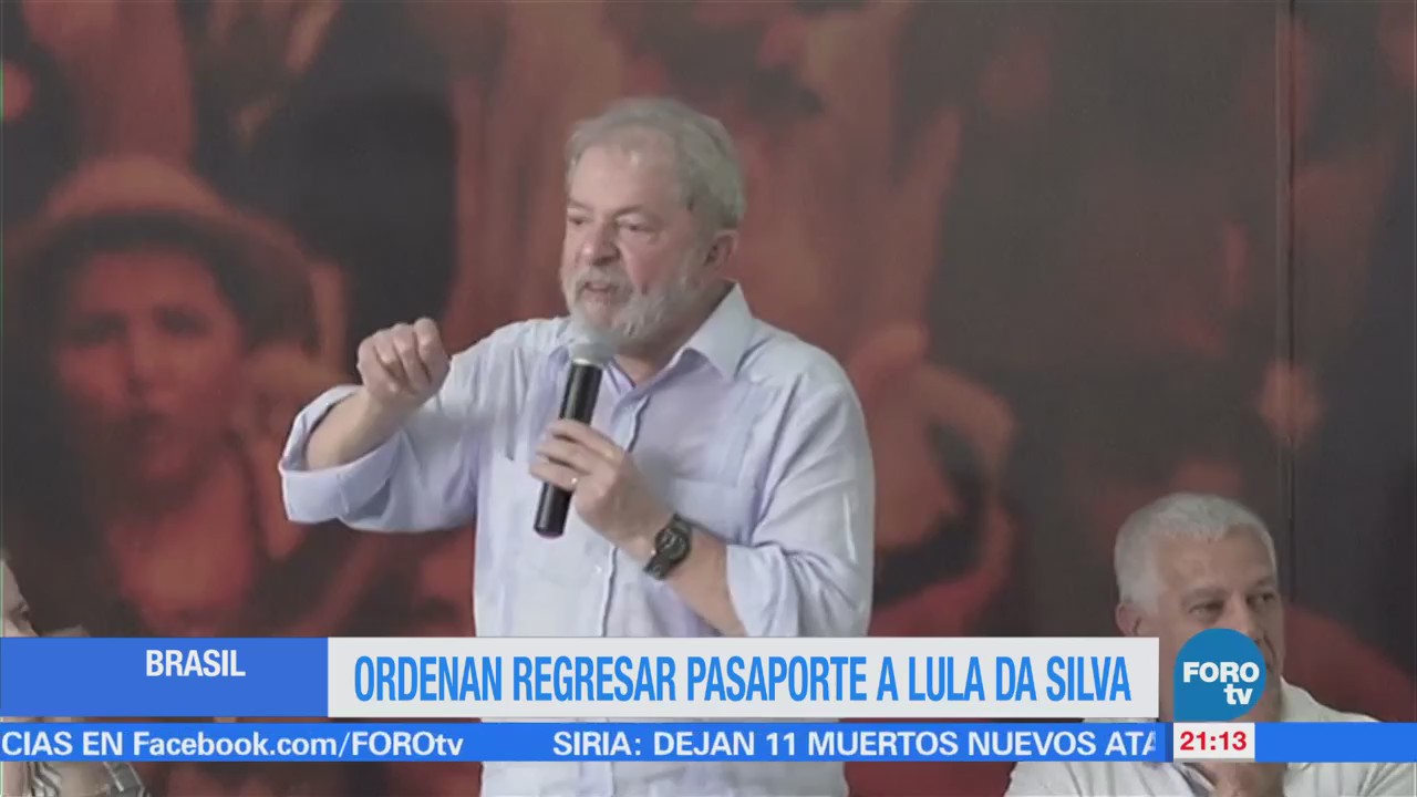 Juez ordena devolver pasaporte a Lula da Silva