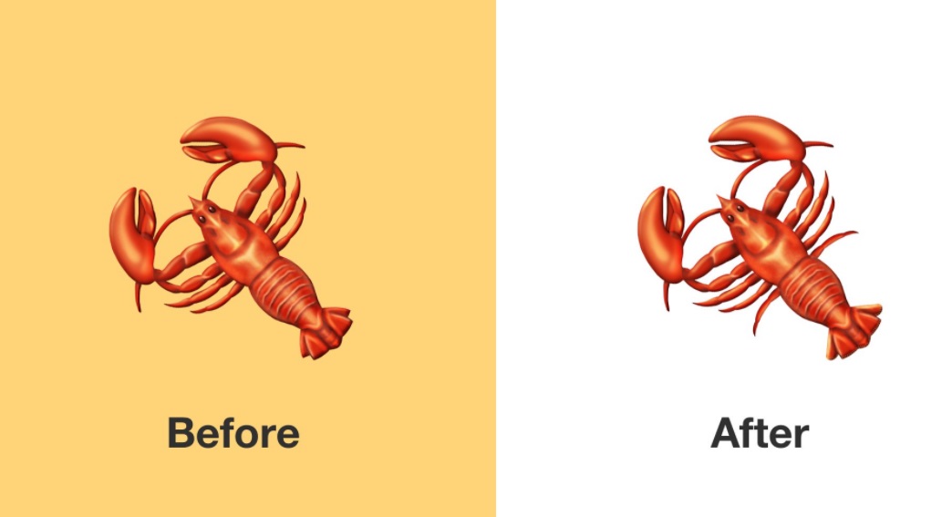 Emoji de langosta cambia tras críticas al diseño; añaden dos patas