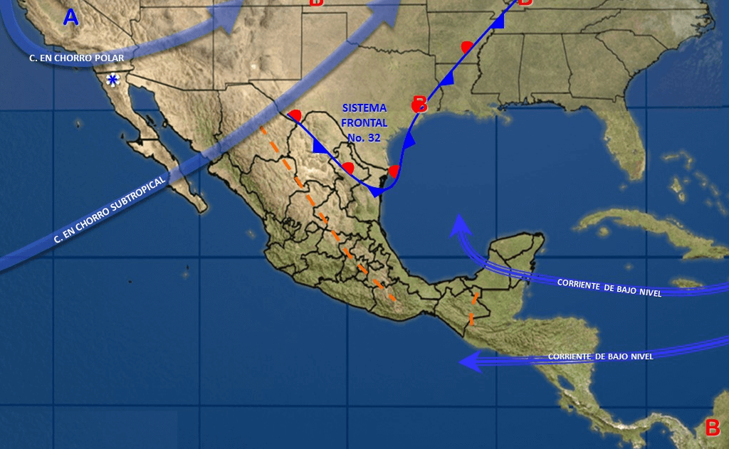 Nuevo frente frío al noreste de México provocará vientos y posibles tolvaneras