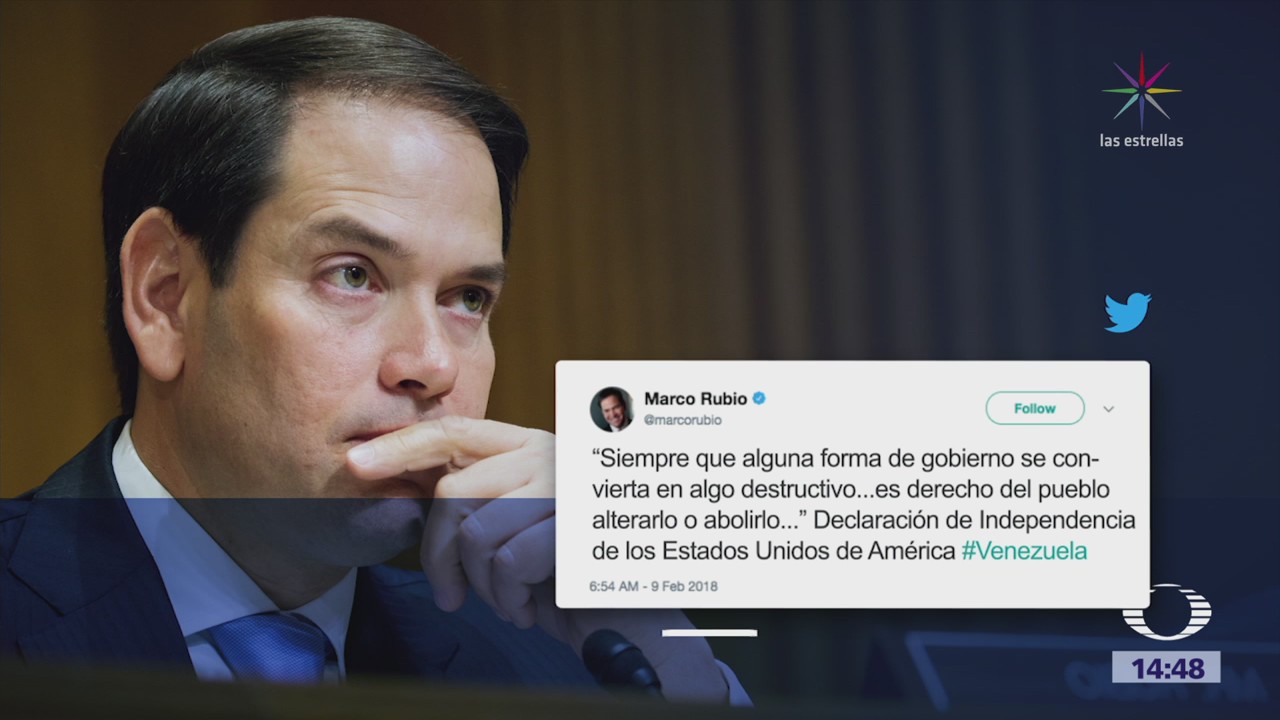 Marco Rubio se pronuncia a favor de golpe de Estado en Venezuela