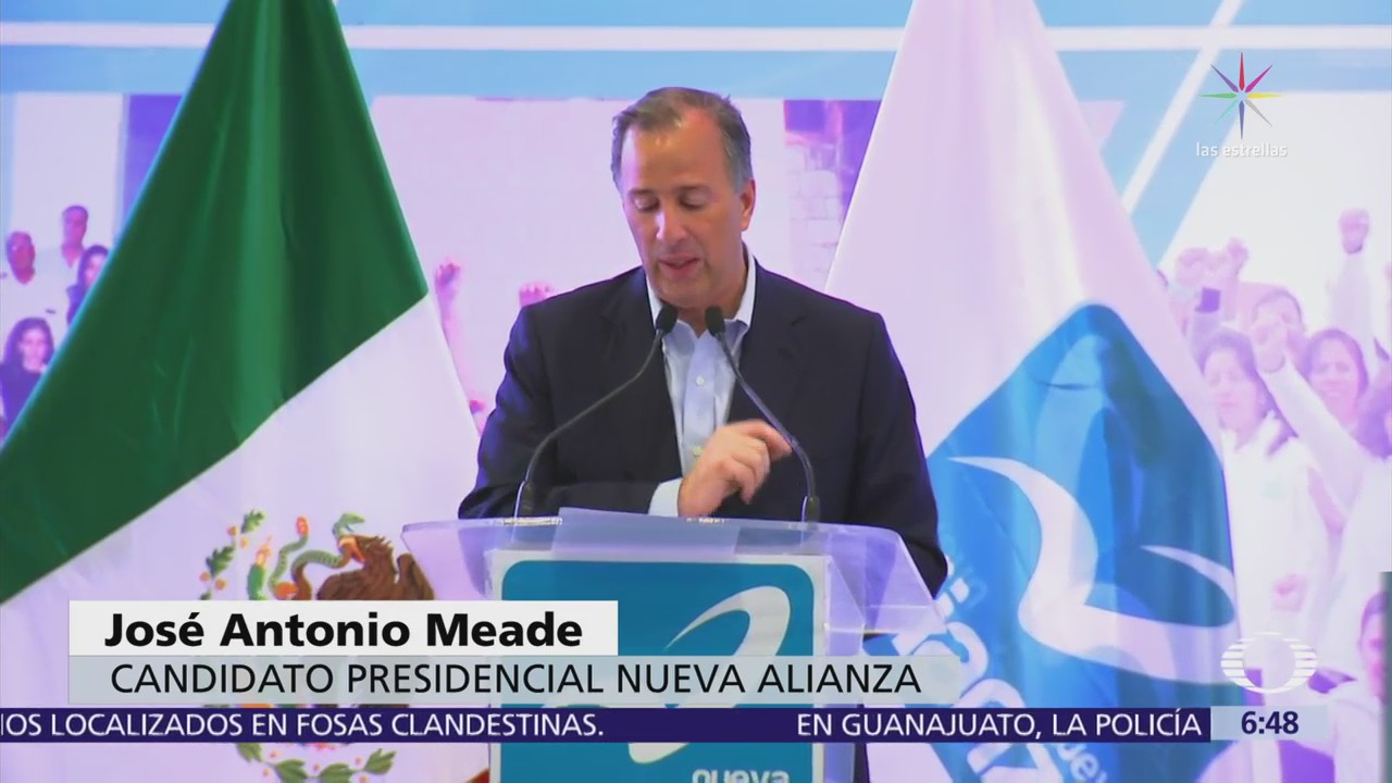 Meade rinde protesta como candidato presidencial de Nueva Alianza