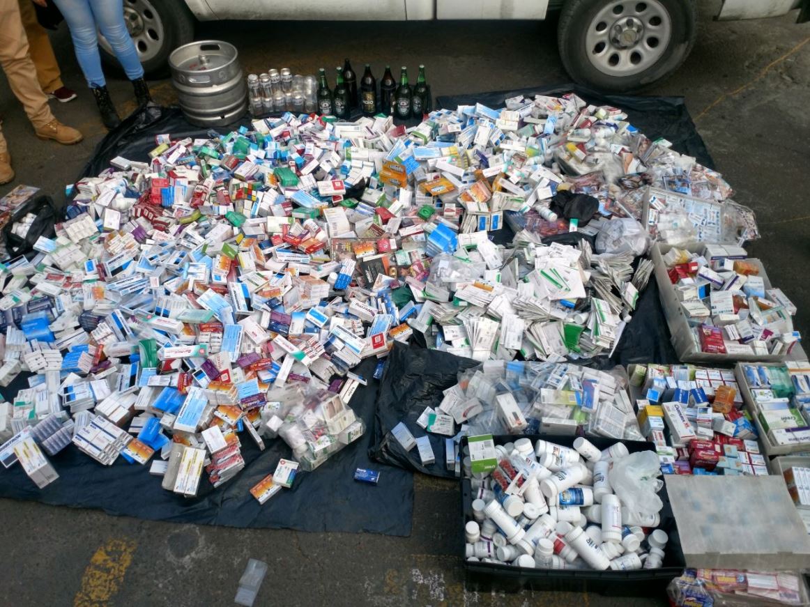 Decomisan 80 kilos de medicamentos ilegales en Iztapalapa