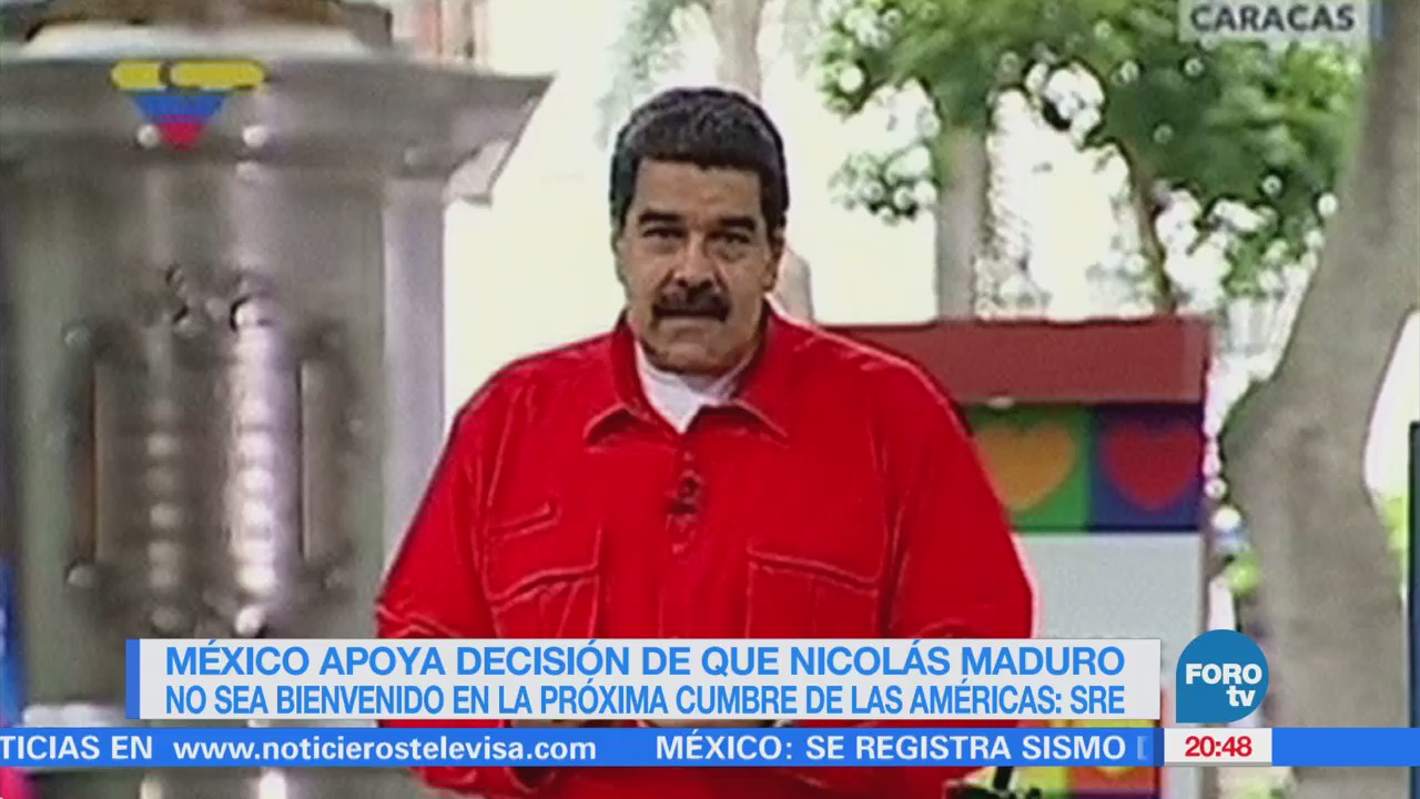 México apoya que Maduro no sea bienvenido en Cumbre de las Américas