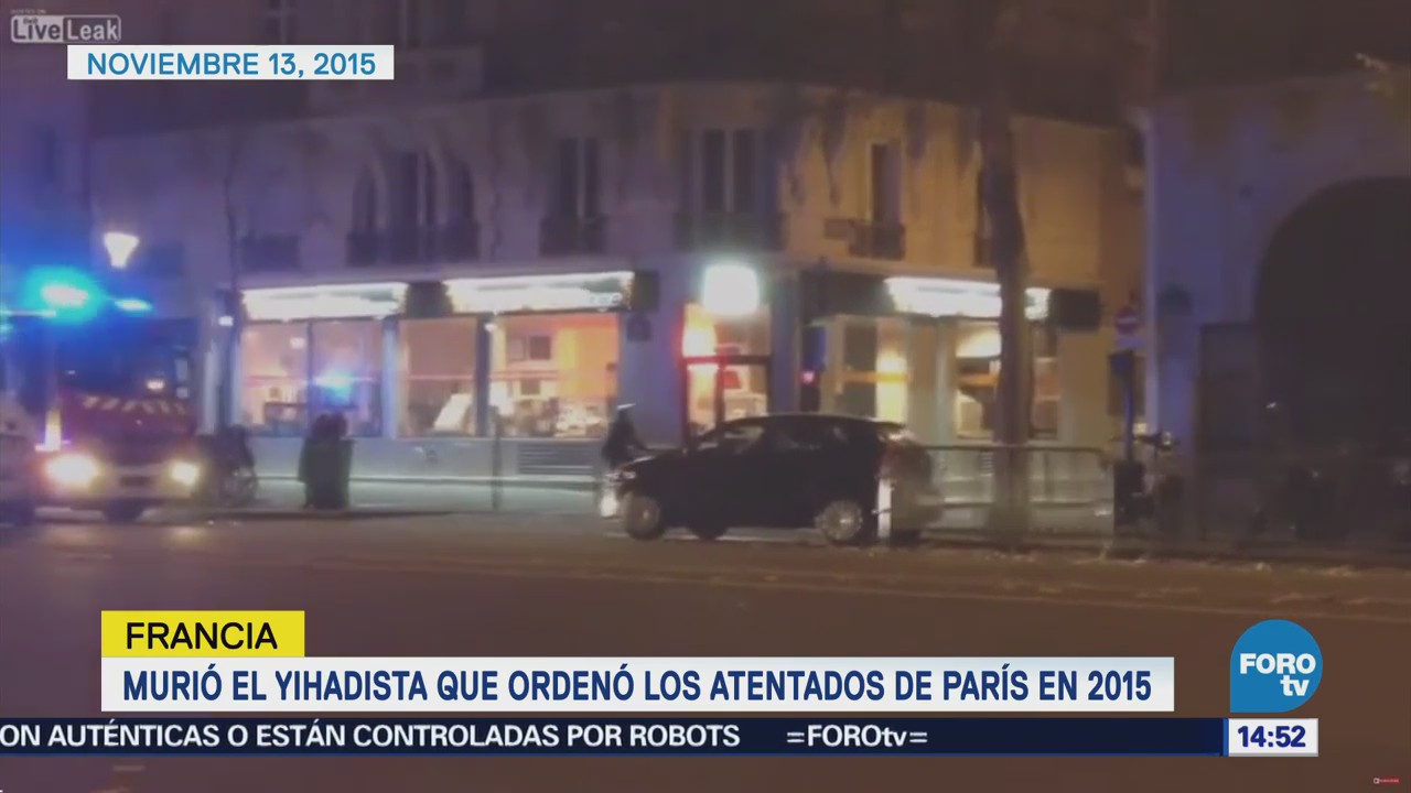 Muere yihadista que ordenó los atentados de París en 2015