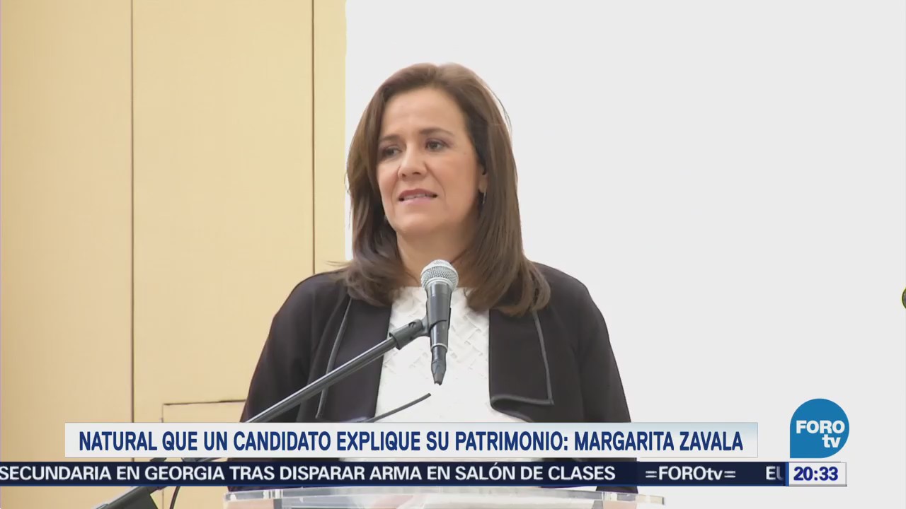 Natural que un candidato explique su patrimonio: Margarita Zavala