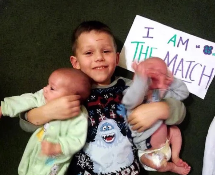 'Superhéroe' de cuatro años salva a sus hermanos gemelos; dona médula ósea