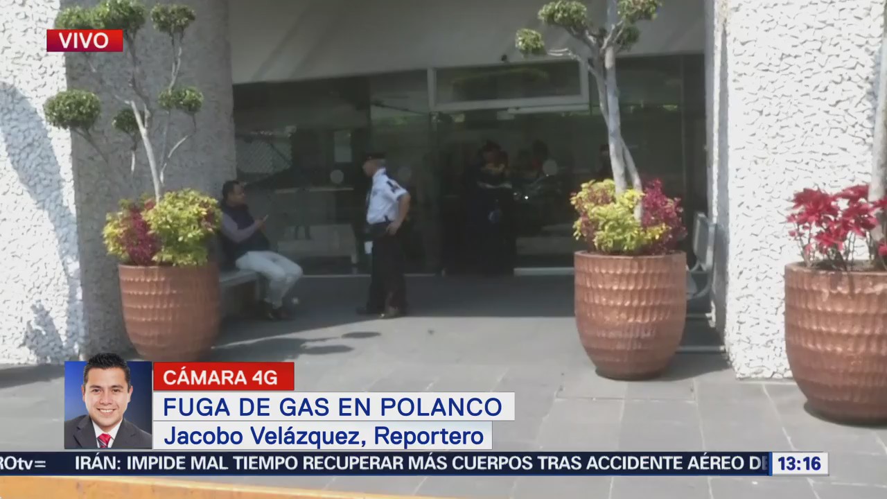 Fuga de gas pone en alerta a vecinos de Polanco, CDMX