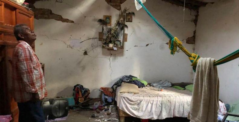 Sismo afecta siete de cada 10 casas en Santa María Huazolotitlan, Oaxaca
