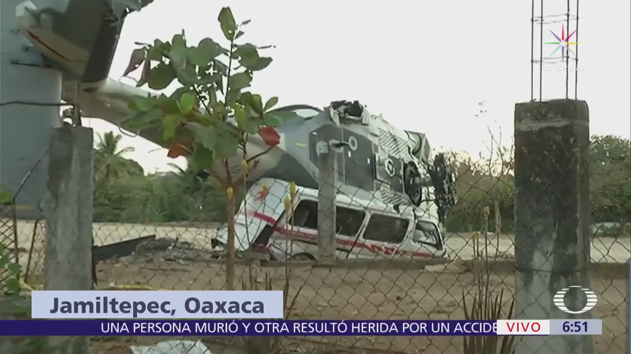 Peritos de Fuerza Aérea analizan sitio del accidente aéreo en Oaxaca