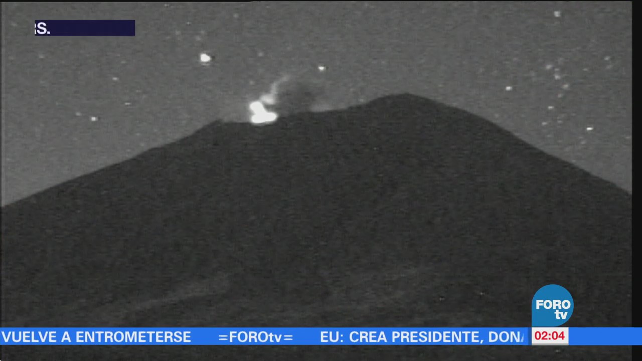 Protección Civil reporta exhalación de 1.5 kilómetros del Popocatépetl