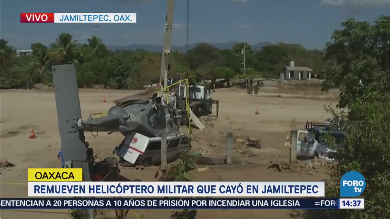 Remueven Helicóptero Militar Cayó Oaxaca