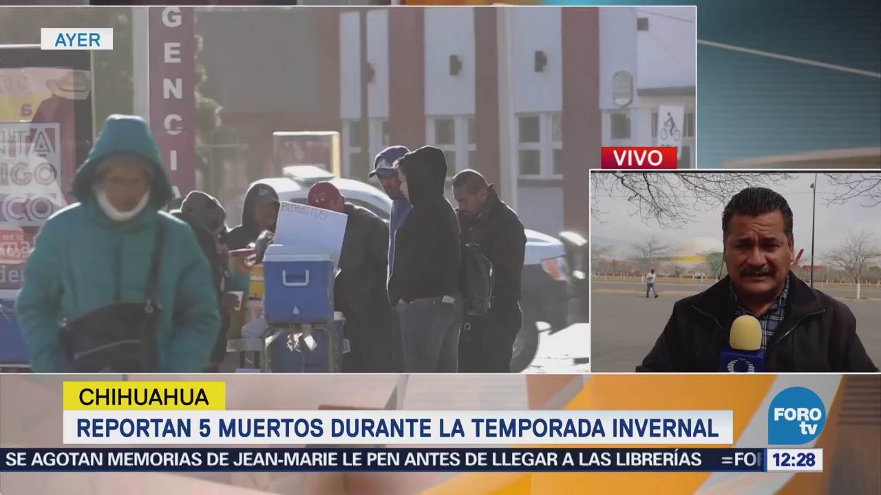 Reportan 5 muertos en Chihuahua durante actual temporada invernal