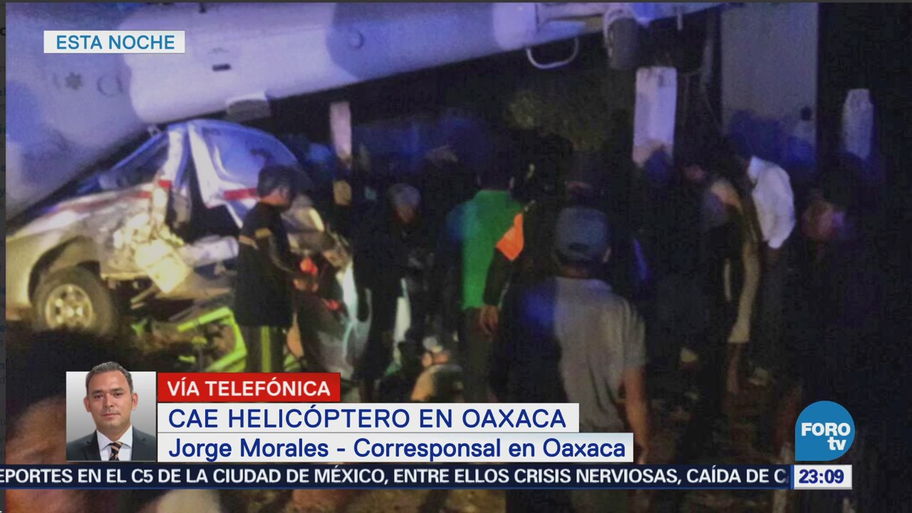 Se accidenta helicóptero en el que viajaba Navarrete Prida en Oaxaca