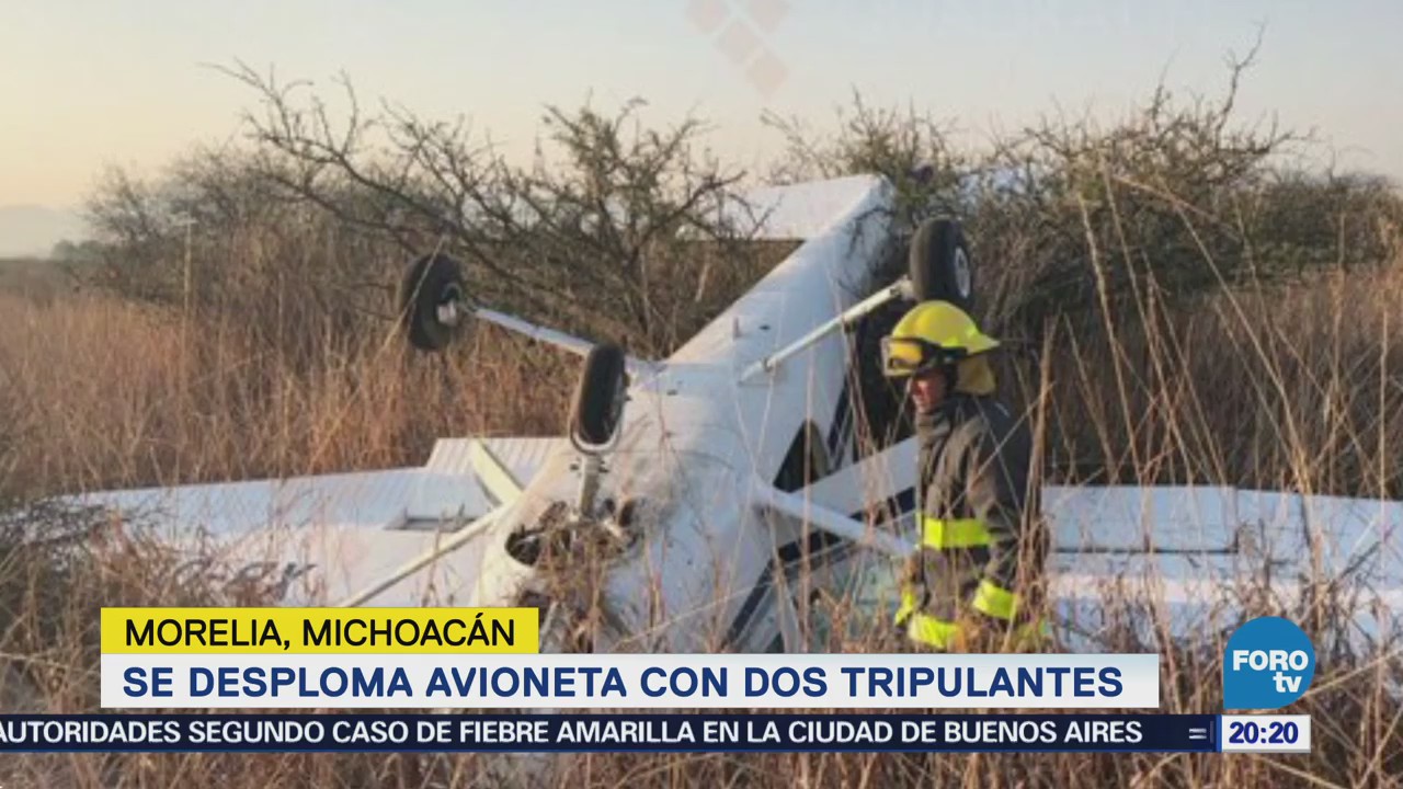 Se desploma avioneta en Michoacán