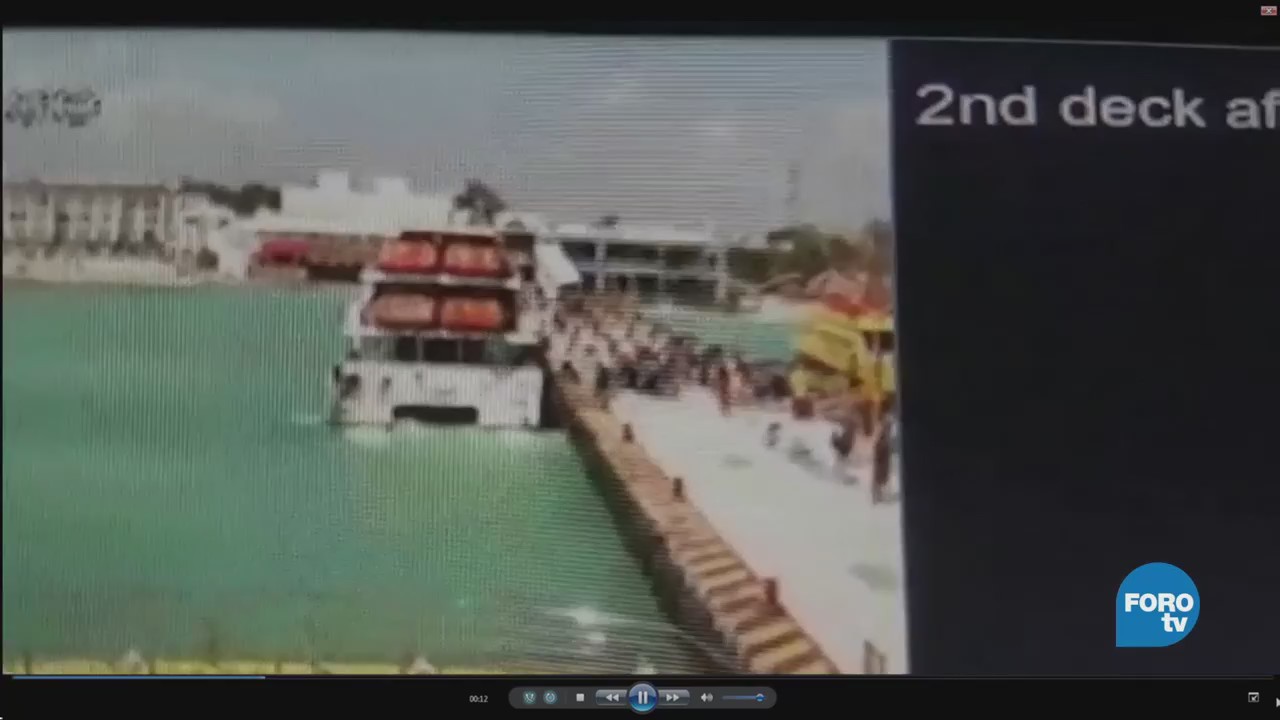 Se registra explosión de ferry en Quintana Roo