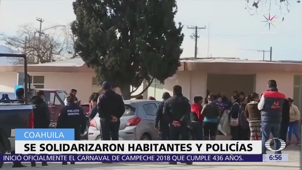 Se solidarizaron habitantes y policías en Saltillo, Coahuila