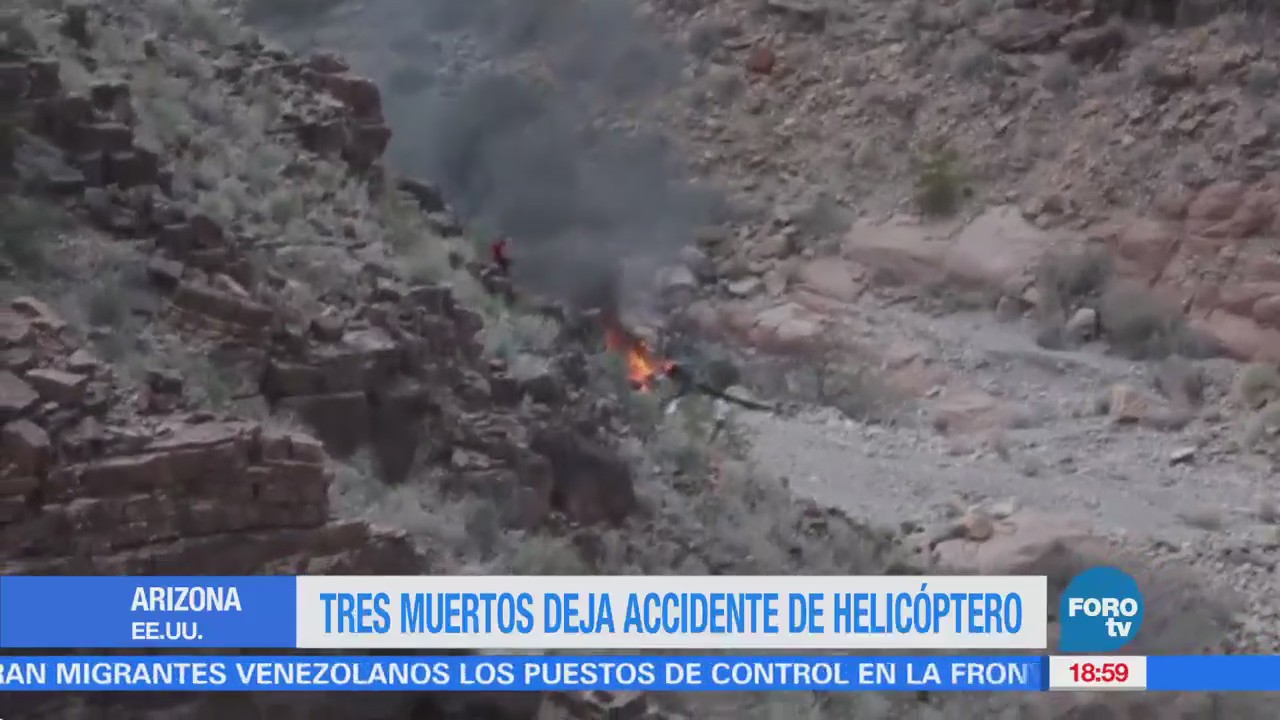 Tres muertos deja accidente de helicóptero en Arizona