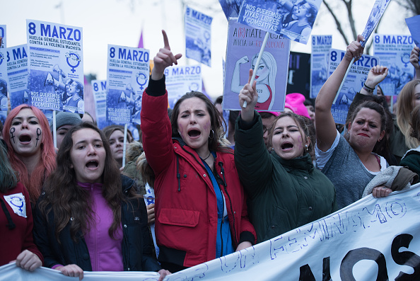 Marcha feminista en España para conmemorar el Día Internacional de la Mujer