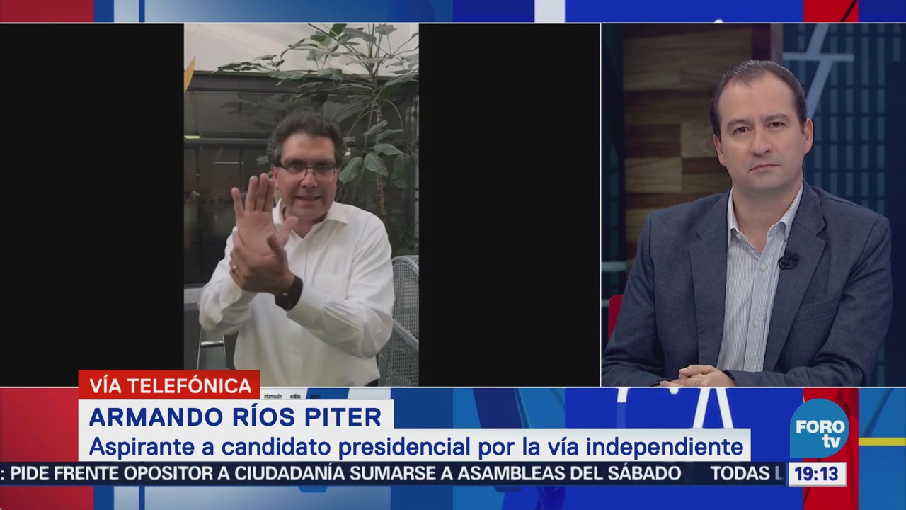 Armando Ríos Piter sorprendido con la información del INE