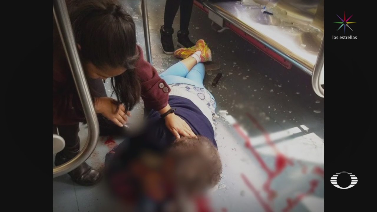 Arrojan piedra a convoy del Metro y lesionan a una mujer