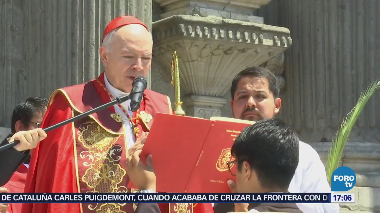 Arzobispo encabeza misa de Domingo de Ramos